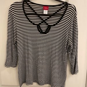 Striped Cutout Shirt